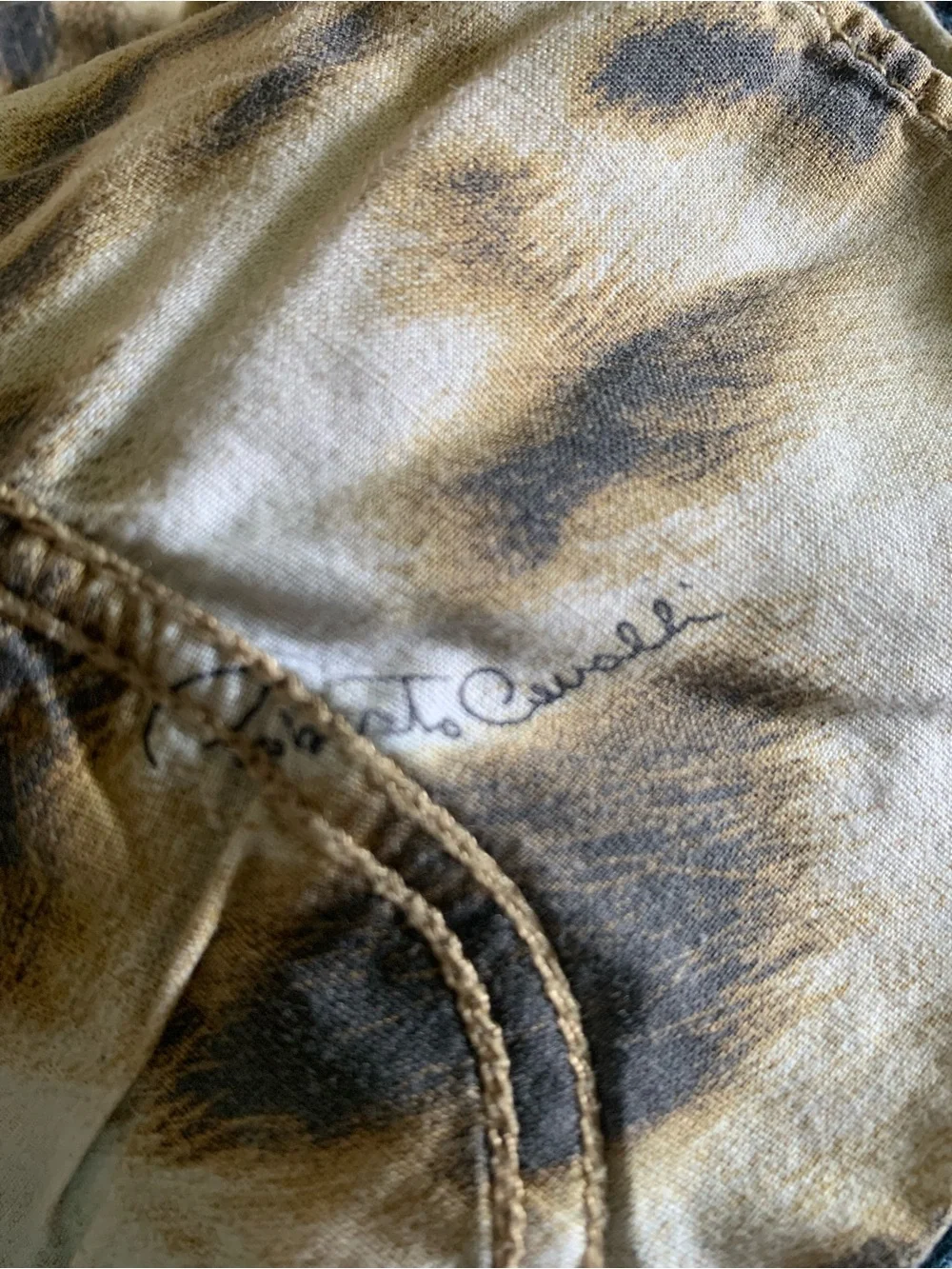 Roberto Cavalli Blue Distressed Straight-Leg Jeans Size 42 (US 6)